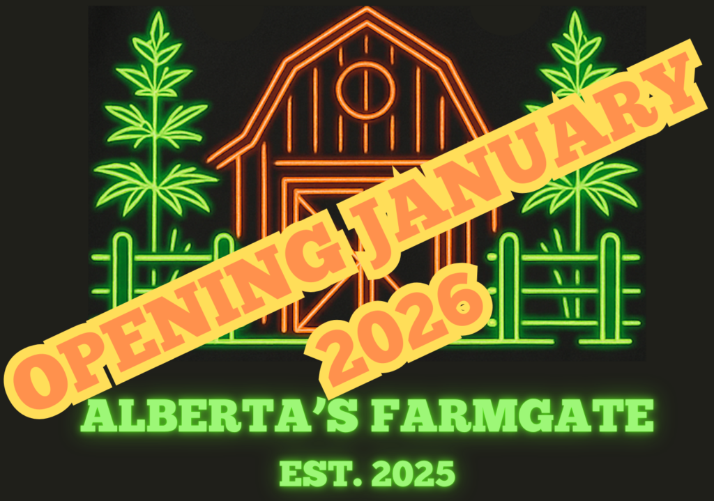 farmgate neon barn image with a stamp banner of opening in january of 2026.